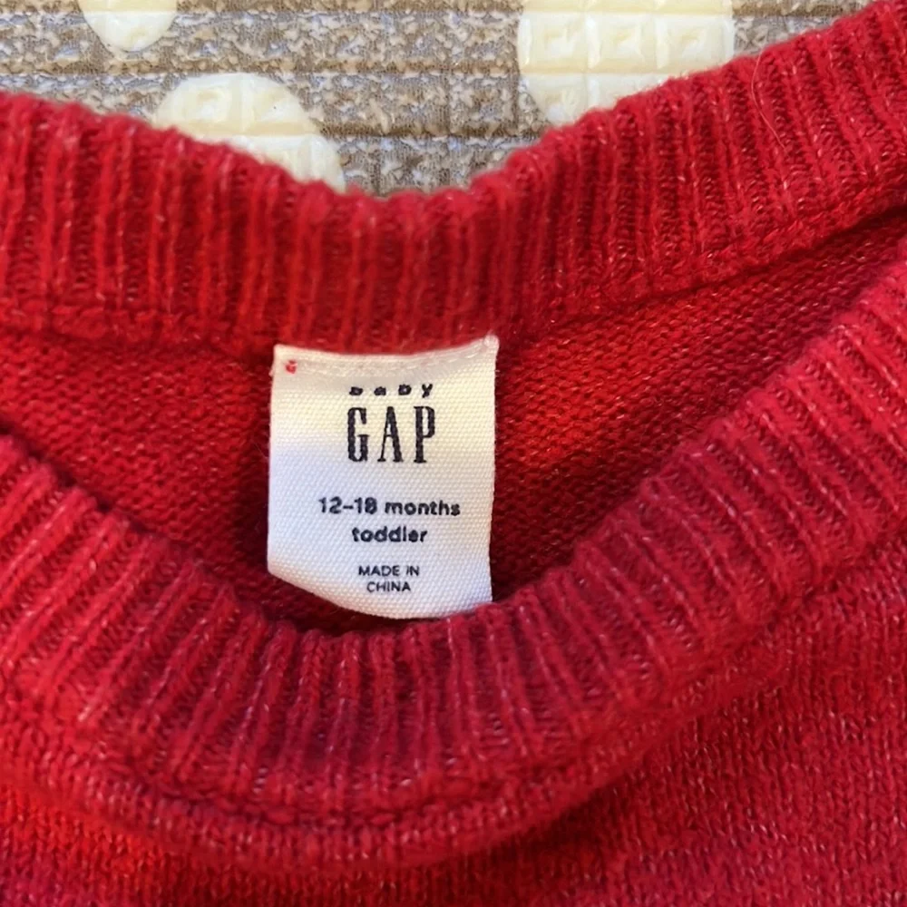 Baby Gap Red Ruffle Sweater - Picture 2 of 3